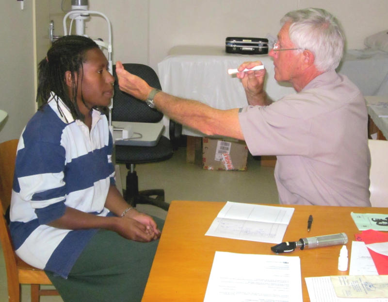 Visiting Australian eye doctor Dr Michael Scobie