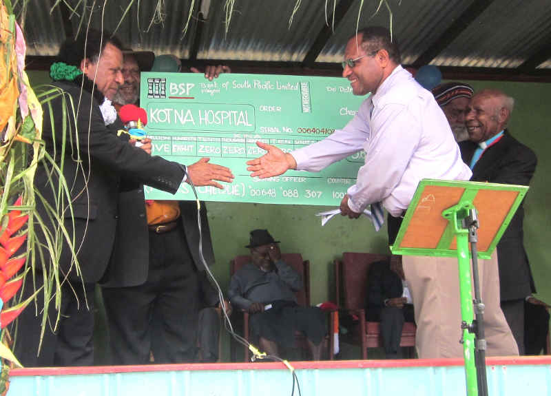 WHPHA CEO Dr James Kintwa (r) thanks Hon Wesley Nukundi WHPHA CEO Dr James Kintwa (r) thanks Hon Wesley Nukundi