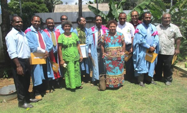 The graduating doctors pose for a picture with the WHPHA Management.