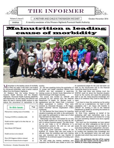 THE INFORMER - October-November 2016