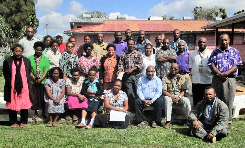 The participants pose for a picture during a break.