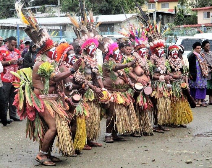 Dance group performing.