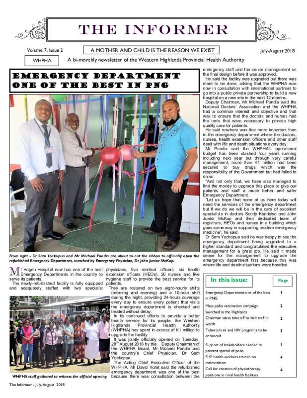 THE INFORMER - July-August 2018