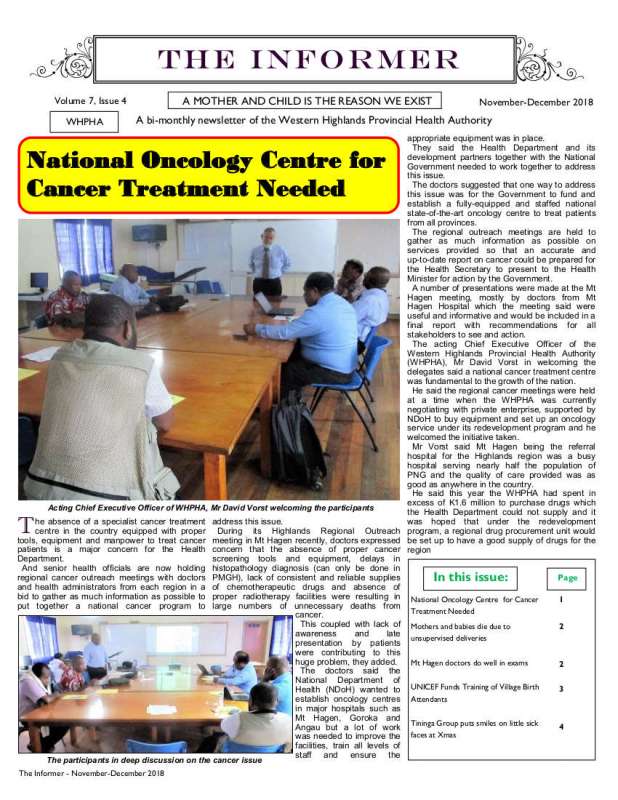 THE INFORMER - November-December 2018