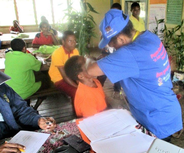 Staff of the WHPHA vaccinating children against polio at various locations in the province.
