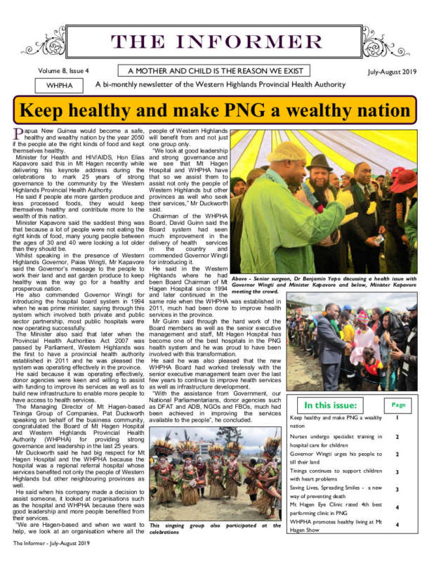 WHPHA News July-August 2019 issue
