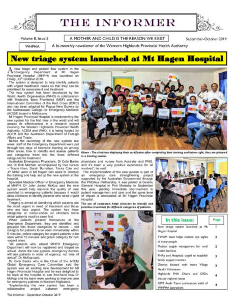 WHPHA News September-October 2019 issue