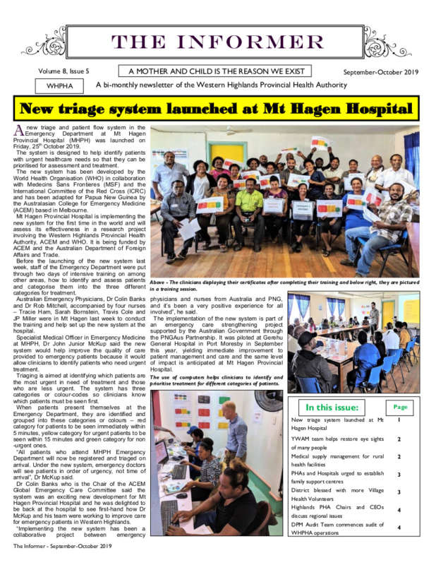 WHPHA News September-October 2019 issue