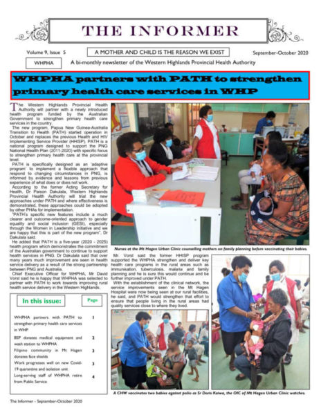 WHPHA News September-October 2020 issue