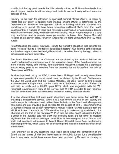 WHPHA response to Samson Komati WhatsApp nonsense (page 2)