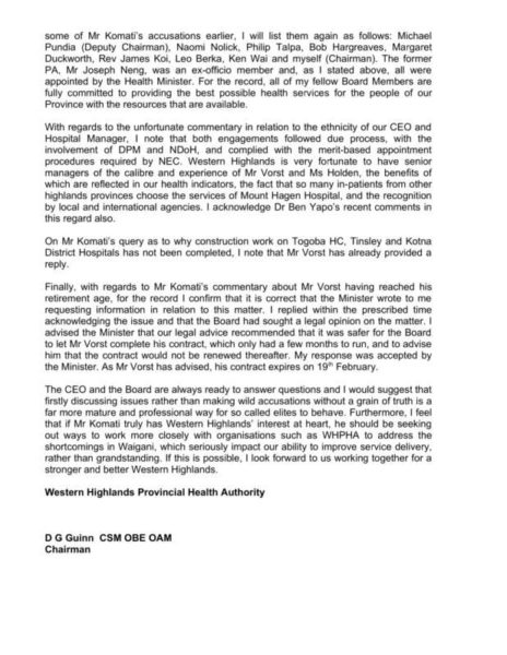 WHPHA response to Samson Komati WhatsApp nonsense (page 3)
