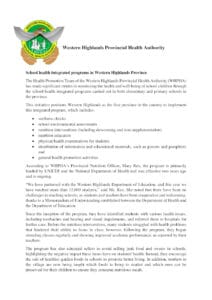 School health integrated programs in Western Highlands Province (1)