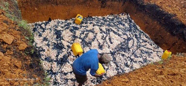 The cocktails were disposed of in a large pit, where engine oil and diesel were added.
