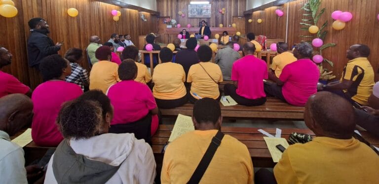 Inside the Mt Hagen Courthouse