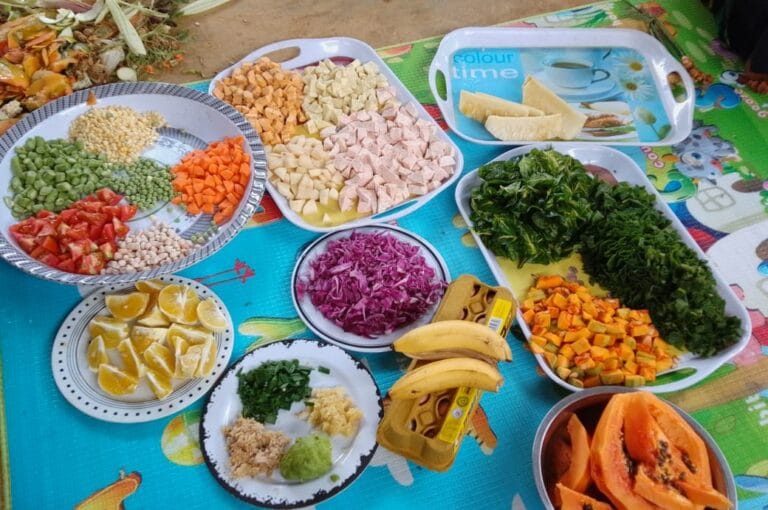 Nutritional food display.