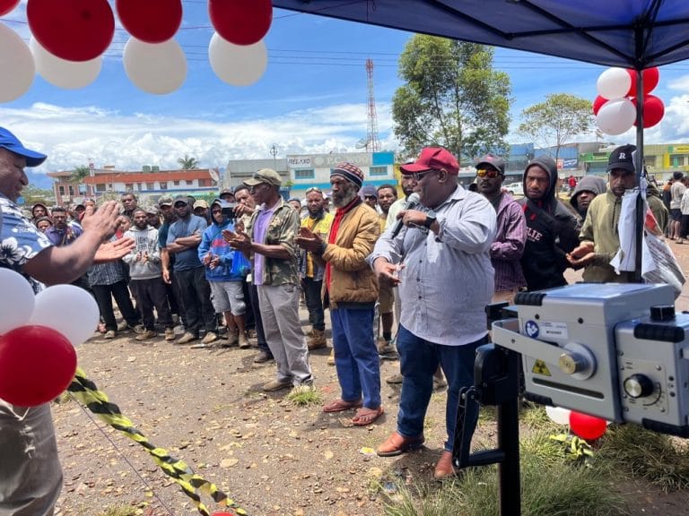 Launch of SSI program at Pope’s Oval by Director of Public/Population Health, with community leaders and public present