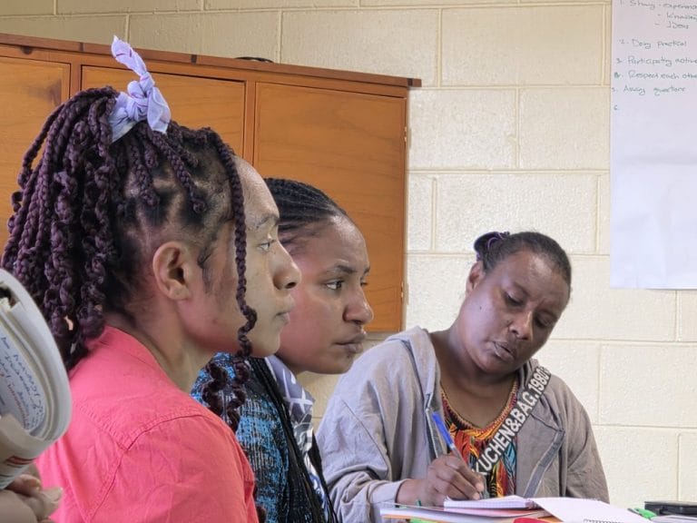 Clinicians focused during the Cervical Cancer Workshop at Kimininga Hotel.